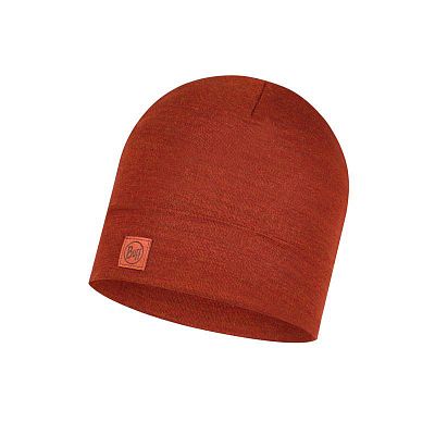 Buff heavyweight Merino Wool Hat solid sienna