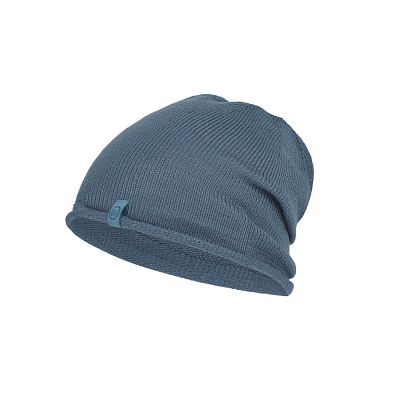 Buff Knitted Hat lekey ensign blue