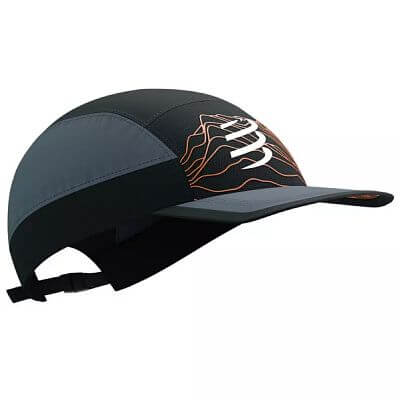 Compressport 5 Panel Light Cap - trail capsule 2023 - black/iron gate/rust