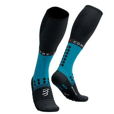 Compressport Full Socks Winter Run mosaic blue/black