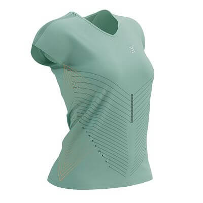 Compressport Performance SS Tshirt W creme de menthe/papaya punch