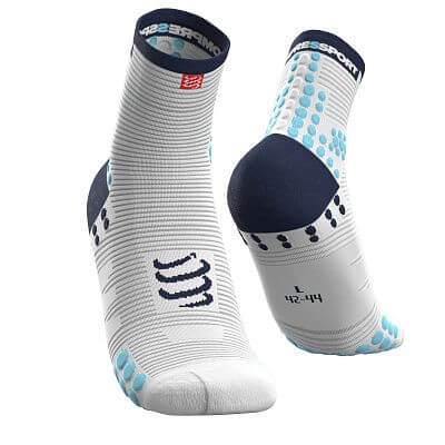 Compressport Pro Racing Socks V3.0 Run High white/blue