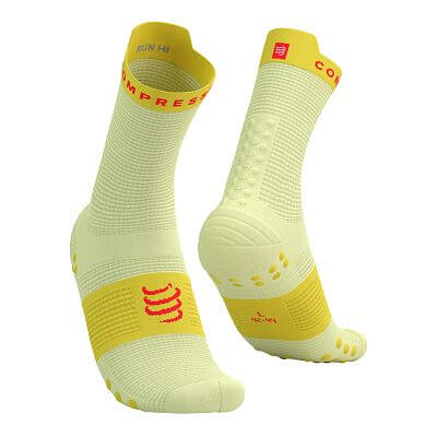 Compressport Pro Racing Socks V4.0 Run High elf yellow/fluo red