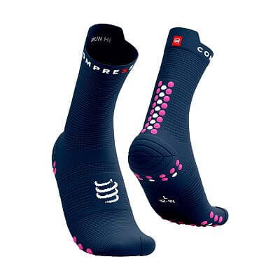 Compressport Pro Racing Socks v4.0 Run High mood indigo/magenta