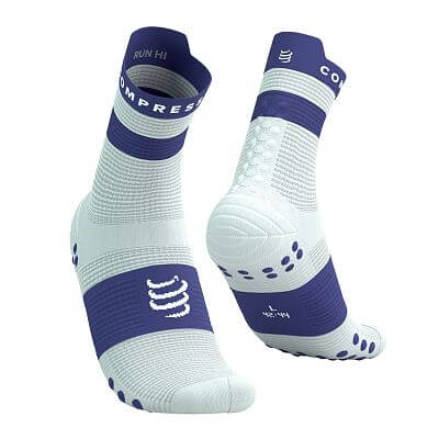 Compressport Pro Racing Socks V4.0 Run High star white / orient blue