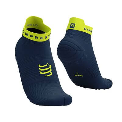 Compressport Pro Racing Socks V4.0 Run Low blues / green sheen