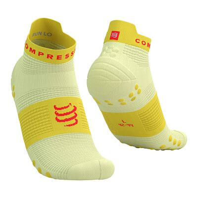 Compressport Pro Racing Socks V4.0 Run Low elf yellow/fluo red