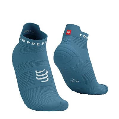 Compressport Pro Racing Socks V4.0 Run Low niagara blue / white