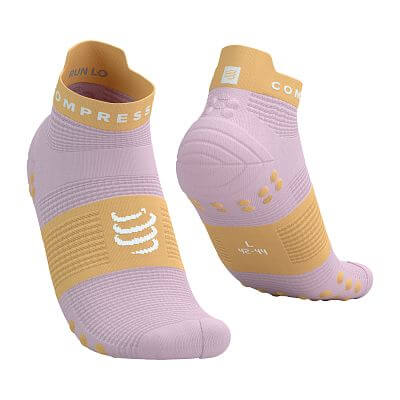 Compressport Pro Racing Socks V4.0 Run Low roseate/buff orange