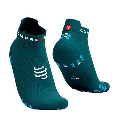 Compressport Pro Racing Socks V4.0 Run Low shaded spruce/hawaiian ocean