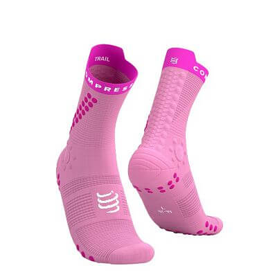 Compressport Pro Racing Socks V4.0 Trail begonia / neon pink