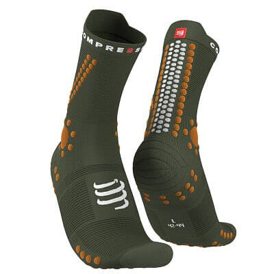 Compressport Pro Racing Socks v4.0 Trail green/DK cheddar