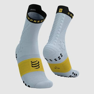 Compressport Pro Racing Socks V4.0 Trail grey dawn/ceylon yellow