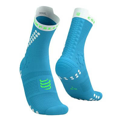 Compressport Pro Racing Socks V4.0 Trail norse blue / neon green