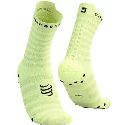 Compressport Pro Racing Socks V4.0 Ultralight Run High shadow lime/black