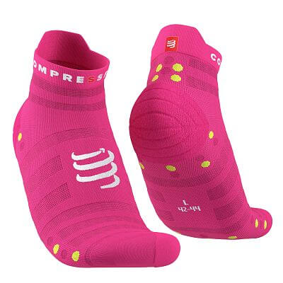 Compressport Pro Racing Socks V4.0 Ultralight Run Low pink/primrose