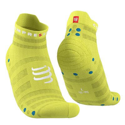 Compressport Pro Racing Socks V4.0 Ultralight Run Low primrose/fjord blue