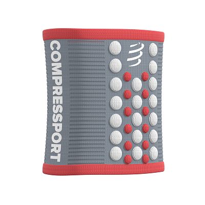 Compressport Sweatbands 3D.Dots V2 grey/coral