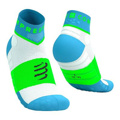 Compressport Ultra Trail Low Socks norse blue / neon green