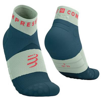 Compressport Ultra Trail Low Socks stargazer/aqua/fluo red