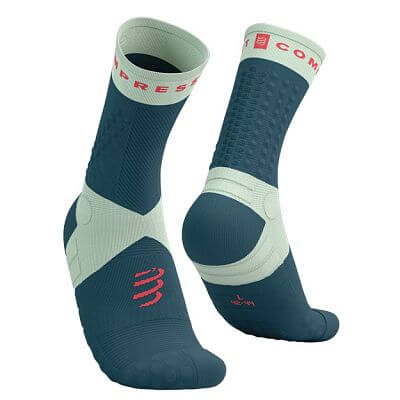 Compressport Ultra Trail Socks V2.0 stargazer/aqua/fluo red