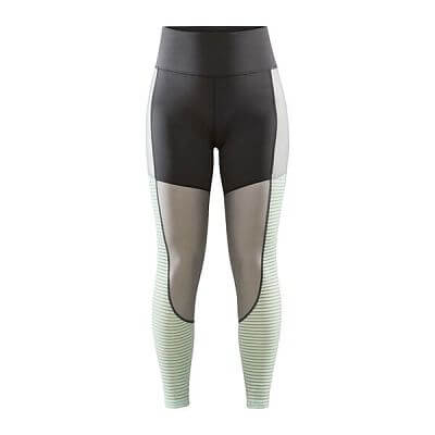 Craft ADV Charge Shiny Tights W dark grey/light green