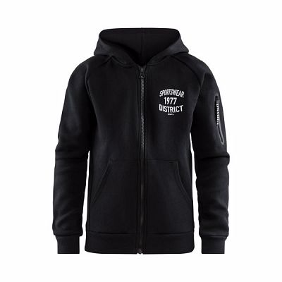 Craft District Hood Zip Junior black