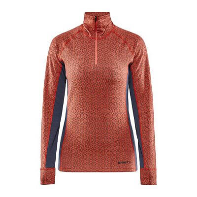 Craft Merino 240 Zip LS W orange/grey