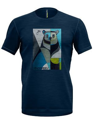 Crazy Idea T-Shirt Joker Man bear-blue