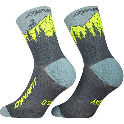 Dynafit Traverse Mid Socks cinder/ultra yellow