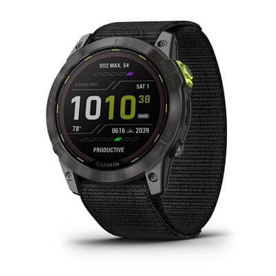 Garmin Enduro 2 PRO Sapphire Solar - Titan carbon gray DLC / black nylon band