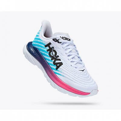 Hoka One One Mach 5 W white / scuba blue