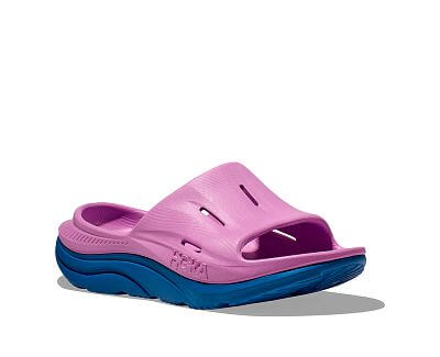 Hoka One One U Ora Recovery slide cyclamen / coastal sky