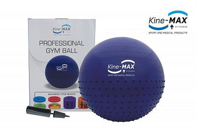 Kine-MAX Professional Gym Ball - Gymnastický Míč 65 cm - modrý