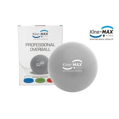 Kine-MAX Professional Overball - Cvičební Míč 25 cm - stříbrný
