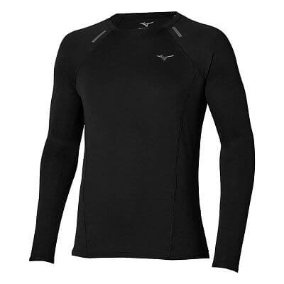Mizuno Active DryAeroFlow Long Sleeve Tee M black