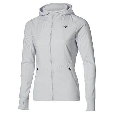 Mizuno Active Warmalite Hybrid Full Zip Hooded Long Sleeve Top W cloudscape