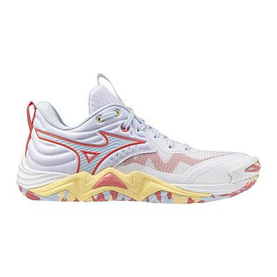 Mizuno Wave Momentum Elite W white / calypso coral / pale banan
