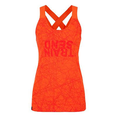 Salewa Alpine Hemp Print Tank W red orange