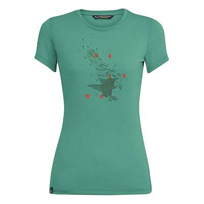 Salewa Eagle Figure Dry S/S Tee W feldspar green mel