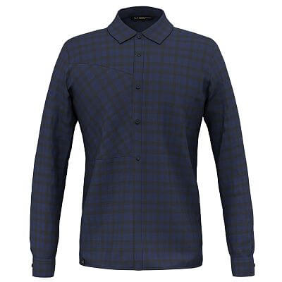 Salewa Fanes Flannel 5 PL L/S Shirt M navy/black out