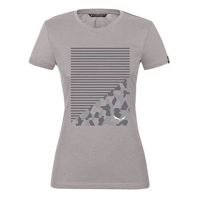 Salewa Geometric Dry T-SRT W heather grey/camou/stripes