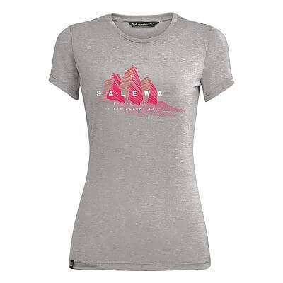 Salewa Lines Graphic Dry T-Shirt W heather grey melange