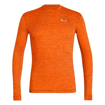 Salewa Puez Melange Dry L/S Tee M red orange melange