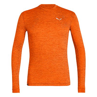 Salewa Puez Melange Dry L/S Tee M red orange melange