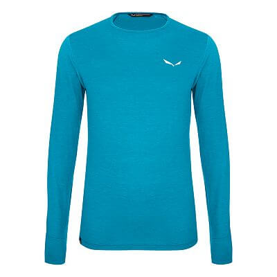 Salewa Puez Pedroc Wool LS Tee M blue danube