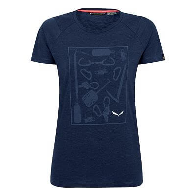 Salewa Pure Box Dry T-Shirt W navy blazer melange