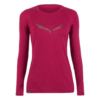 Salewa Pure Logo AMR L/S Tee W rhodo red