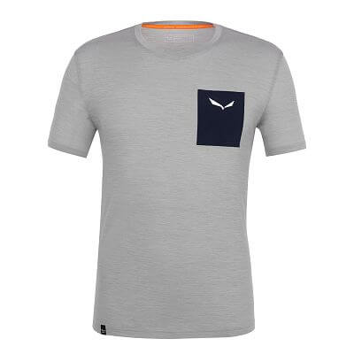 Salewa Pure Logo Pocket AM T-Shirt M heather grey