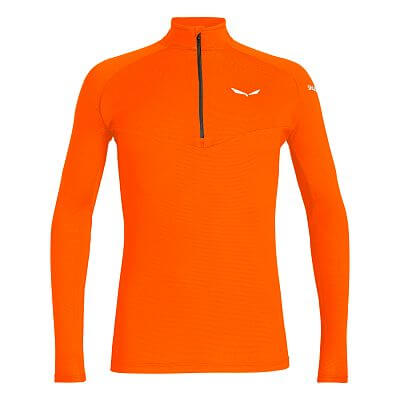 Salewa Sennes Dry M HZ L/S Tee fluo orange